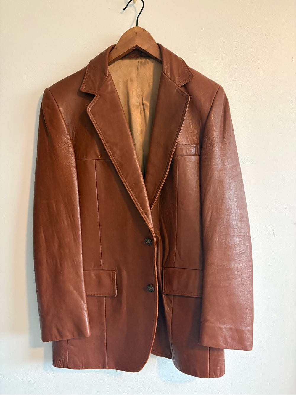 Vintage Wycliffe House for Castleton’s Men’s  Brown Leather Blazer